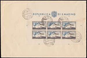 BANDIERA. Foglietto di 6 francobolli (n.13) ... 