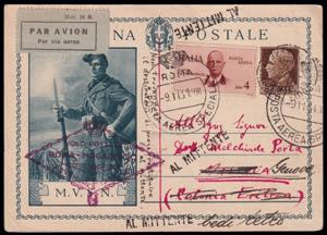 1934 VOLO ROMA MOGADISCIO. Intero postale ... 
