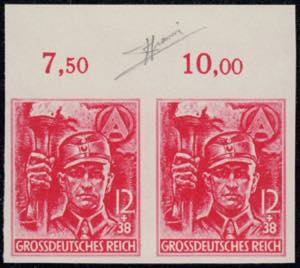 1945 SOLDATI. Serie cpl. di 2 francobolli in ... 