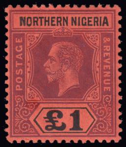 1912 KING GEORGE V. £1 nero e ... 