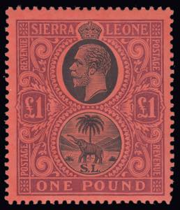 1912 KING GEORGE V. £1 nero e ... 