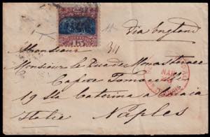1869 PICTORICAL ISSUE. Cover to Napoli with ... 