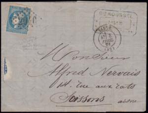 BORDEAUX. Letter franked with a 20-cent ... 