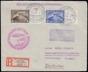 1933 ZEPPELIN. Cover from Frankfurt to New ... 