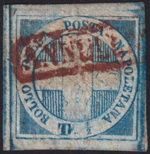 LIEUTENANCE. Cross of Savoy, 1/2 t stamp. ... 