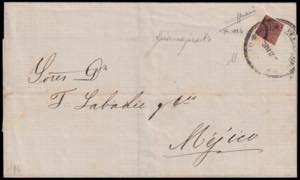 REPUBLIC. Cover franked with 8r. quartered ... 