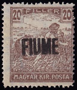 I ISSUE. 20f stamp. with stick overprint, ... 