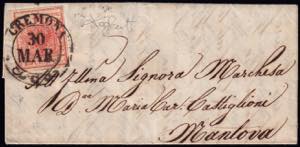CREMONA (2CO). Letter complete with text ... 