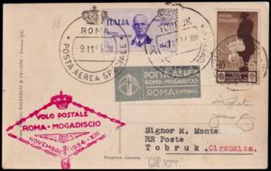 LOMBARDI - VOLO ROMA - MOGADISCIO 1934. ... 