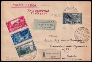 1933 ESPRESSO AEREO DA LIRE 2,25. Aerogramma ... 