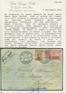 1917 SERVIZIO POSTALE AEREO VALONA ... 