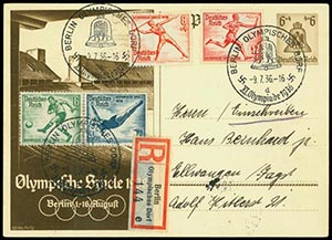 GERMANIA - OLIMPIADE DI BERLINO 1936, intero ... 