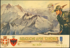 Battaglione Alpini Gemona scritta nel 1941 ... 