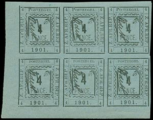 TRANSVAAL - PIETERSBURG 1901. 3 stamps of ... 
