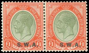 SOUTH WEST AFRICA 1927-30, GEORGE V. 1s./6d. ... 