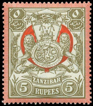 ZANZIBAR 1904. Cpl. set of 15 stamps (S.G. ... 
