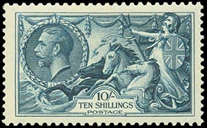 1934 GEORGE V, 2s./6d. + 5s. + 10s. (S.G. ... 