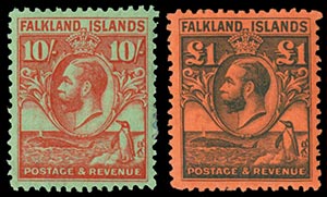 FALKLAND ISLANDS 1929, GEORGE V, cpl. set of ... 