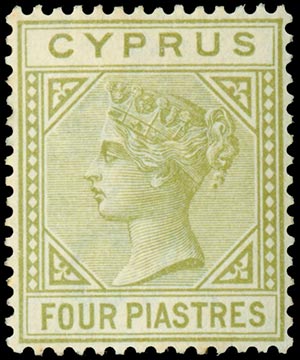 CYPRUS 1883, VICTORIA. 4pi. (S.G. 20a). Cat. ... 