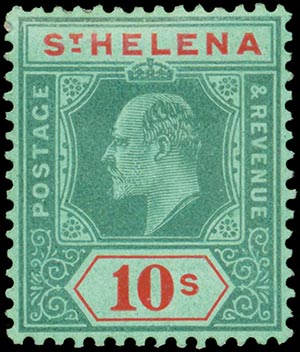 ST.HELENA 1908/11, EDWARD VII 10sh. ... 