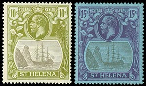 ST.HELENA 1922/27, GEORGE V cpl. set of 18 ... 