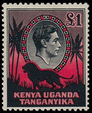 KENYA UGANDA TANGANYIKA 1938, 1£. (S.G. ... 