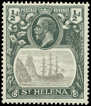ST. HELENA 1923, 1/2d. Cleft rock (S.G. ... 