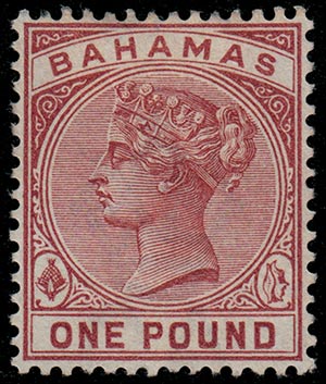BAHAMAS 1884, VICTORIA. 1£. (S.G. 57). NO ... 