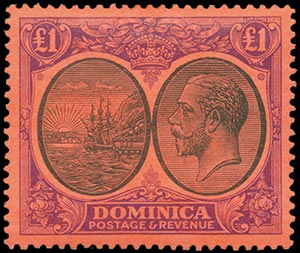 DOMINICA 1923, GEORGE V cpl. set of 21 ... 