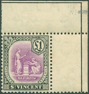 ST. VINCENT 1913-17, Cpl. set of 13 (S.G. ... 