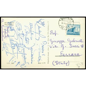 BEARZOT 1955, cartolina spedita da Budapest ... 