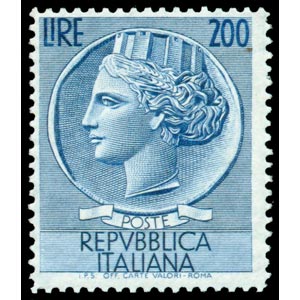 ITALIA TURRITA, il raro francobollo da 200 ... 