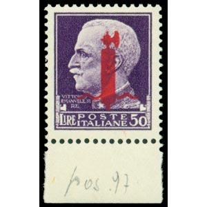 Tiratura di FIRENZE, francobollo da L.50 ... 