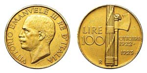 VITTORIO EMANUELE III (1900--1946), 100 lire ... 