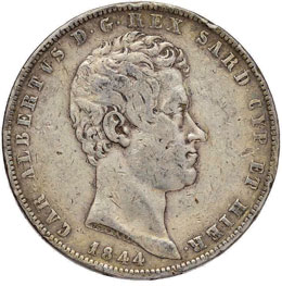 Carlo Alberto (1831-1849) 5 Lire ... 