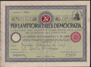 100 LIRE PARTITO COMUNISTA ... 