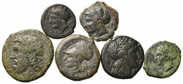 Greche -  - - Lotto di 6 bronzi di ... 