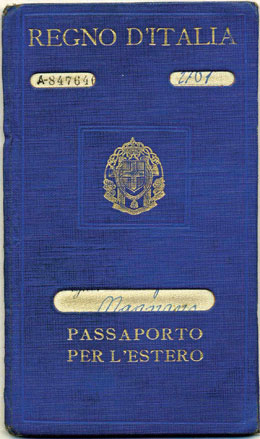 - - Passaporto del Regno per ... 