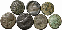 Greche -  - - Lotto di 7 bronzetti ... 