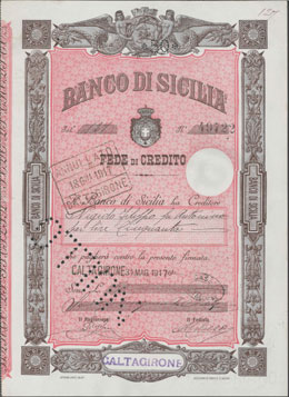 SICILIA - Banco di Sicilia - Fedi ... 