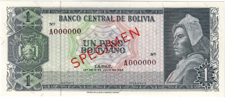 BOLIVIA - Repubblica - Peso - 1962 ... 