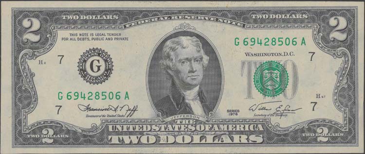 U.S.A. - 2 Dollari - Serie 1976 - ... 