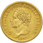 Carlo Felice (1821-1831) 20 Lire 1827 T - ... 