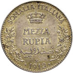 Somalia Mezza Rupia 1912 - Pag. ... 