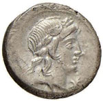 CREPUSIA - Pub. Crepusius (82 a.C.) Denario ... 