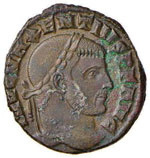 Massenzio (306-312) Follis (Ostia) - C. 10 ... 