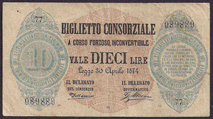 CONSORZIALI - Biglietti Consorziali 10 Lire ... 