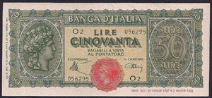 BANCA dITALIA - Luogotenenza (1944-1946) 50 ... 