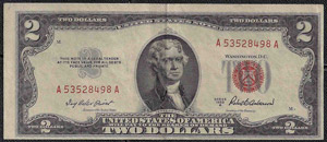U.S.A. 2 Dollari Serie 1953 - Kr. 380