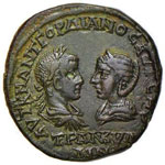 Gordiano III e Tranquillina AE 25 (Anchialus ... 